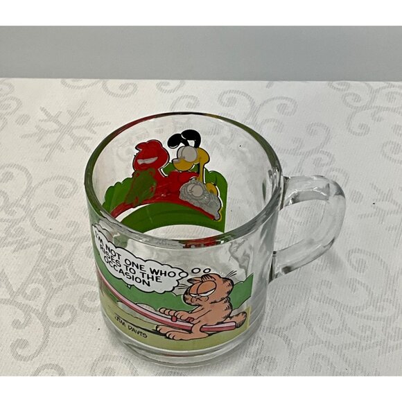 Garfield McDonald's 1978 Vintage Glass Mug With Comic Print Jim Davis - Picture 2 of 5